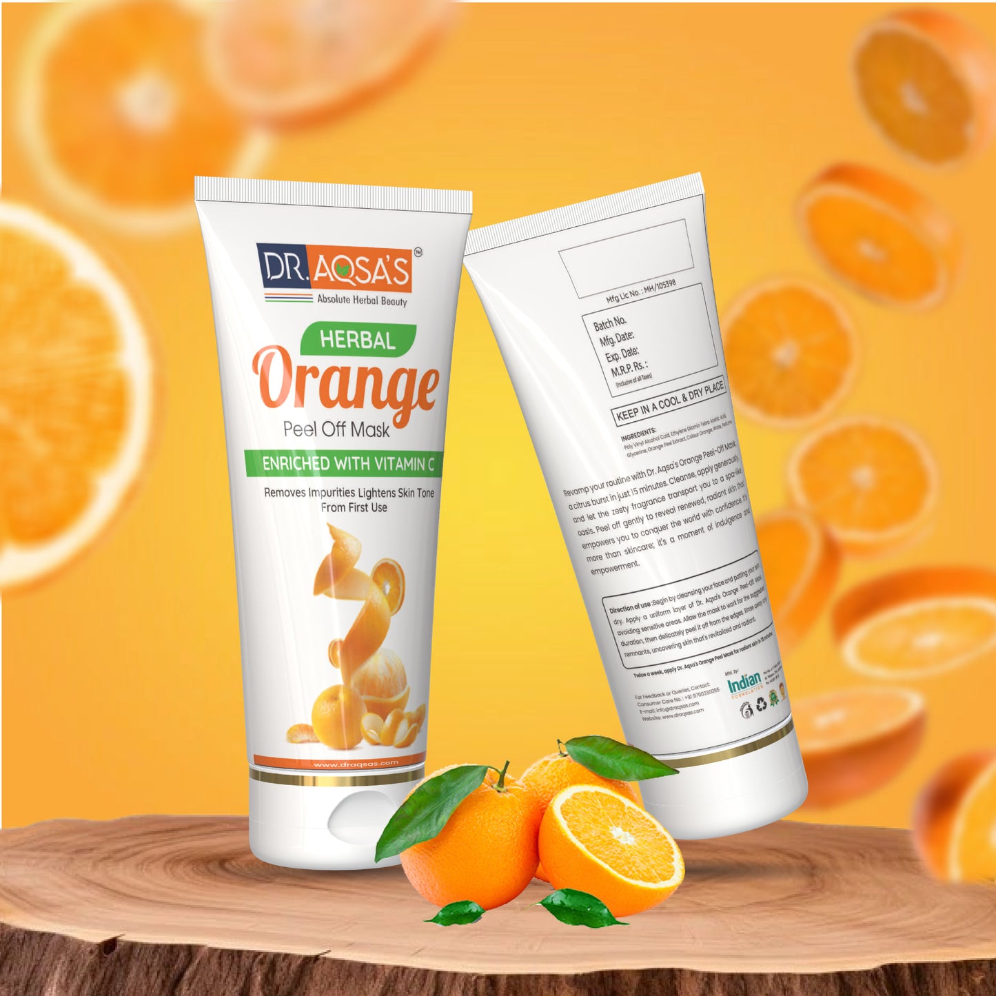 Herbal Orange Peel-Off Mask Cream