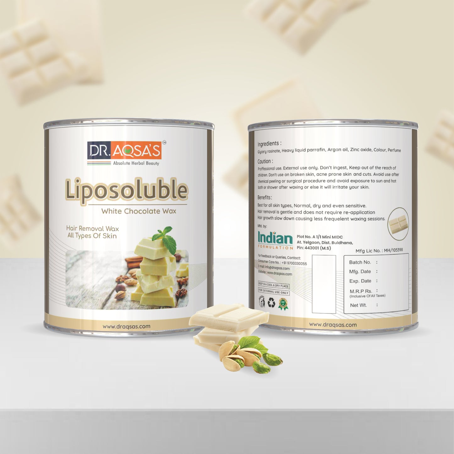 Herbal Lipo-Soluble White Chocolate Flavour Wax Cream